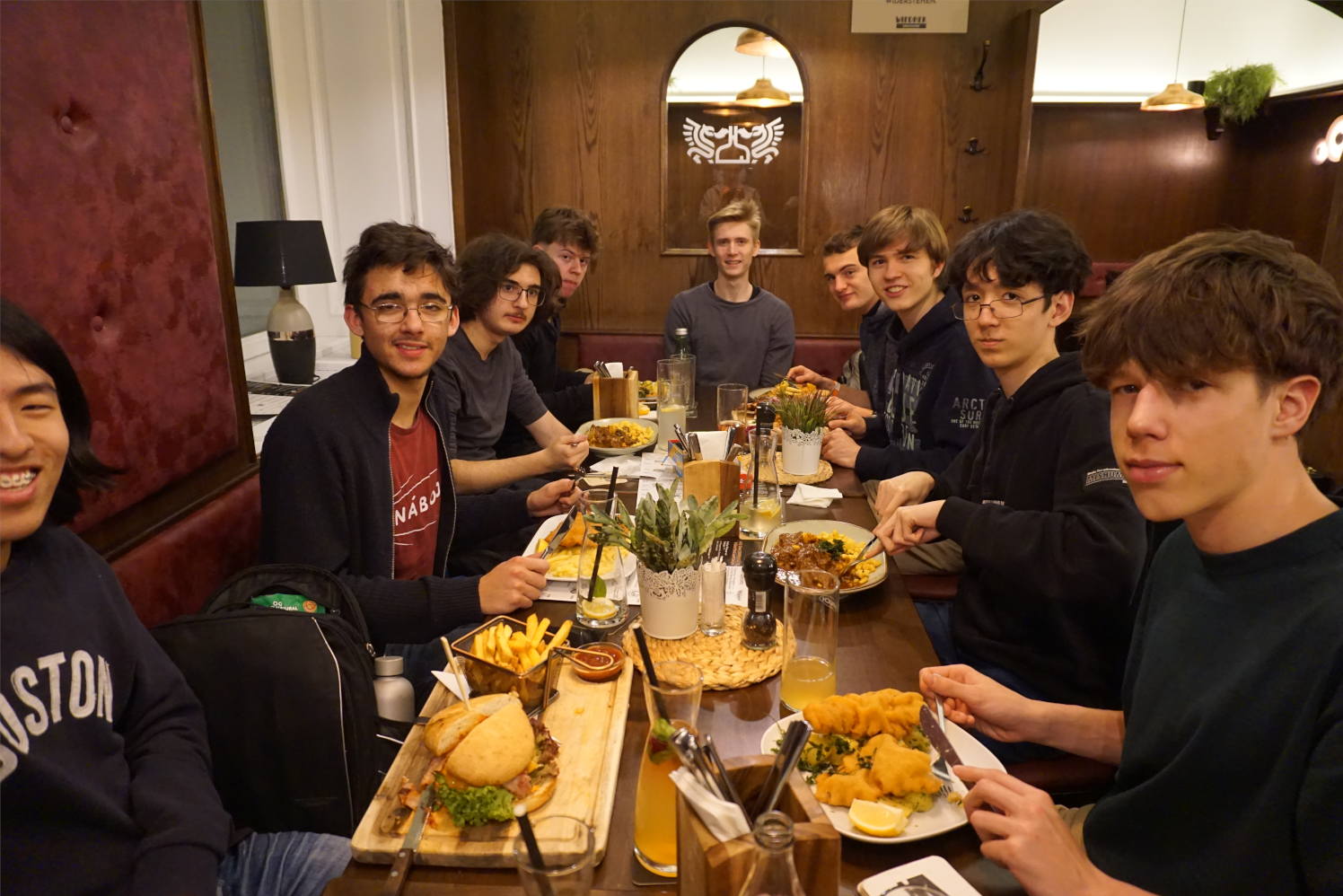 Essen am Abend mit den Teilnehmern